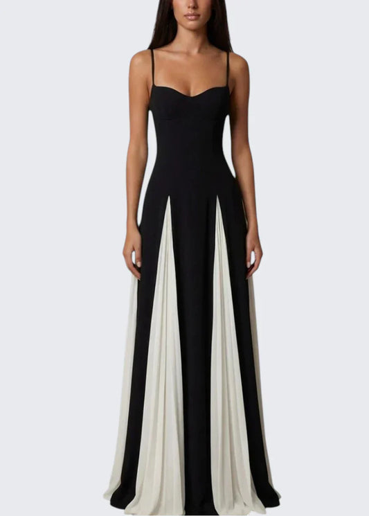 Carli | Sweetheart Neck Pleated Maxi Dress
